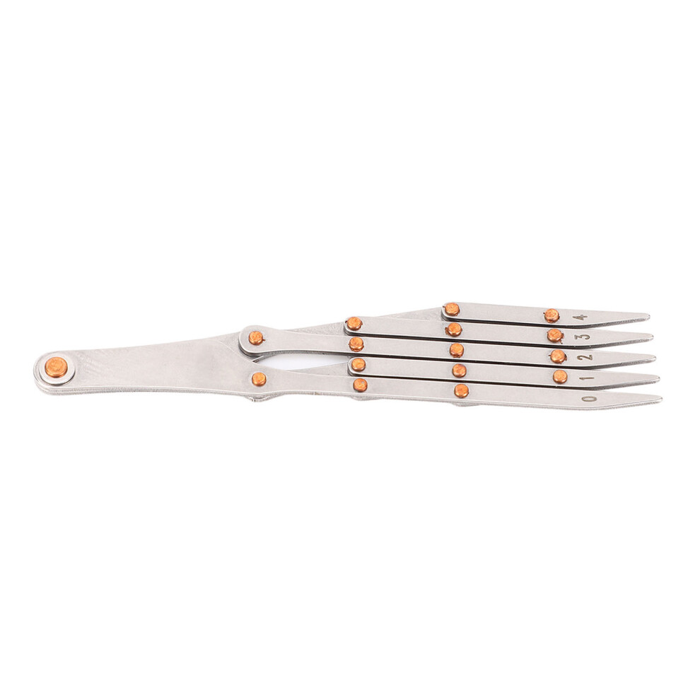 Equal Distance Measuring Ruler Stainless Steel Equidistant Ruler Equal Space Divider Leather Belt 5 Teeth Without Lock Function 7621324153208