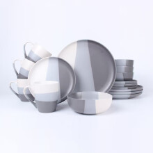 (ROYALFORD 16 Piece Stoneware Dinnerware Set | Microwave, Dishwasher & Freezer Safe Durable Crockery Set |Dinner & Desser) ROYALFORD 16 Piece Stoneware Dinnerware Set | Microwave, Dishwasher & Freezer Safe Durable Crockery Set |Dinner & Dessert Plate
