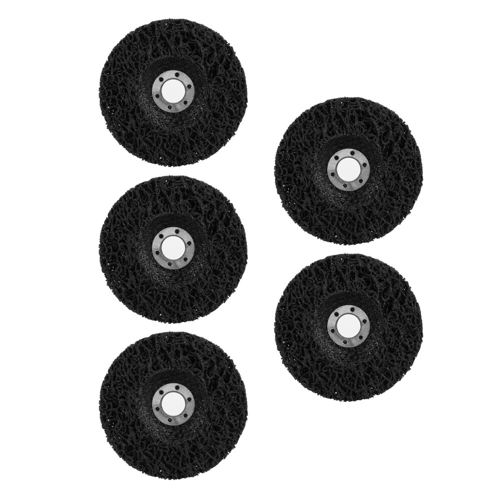 5Pcs 100Mm Black Poly Strip Wheel Disc Paint Rust Removal Tool For Angel Grinders 3641324155297