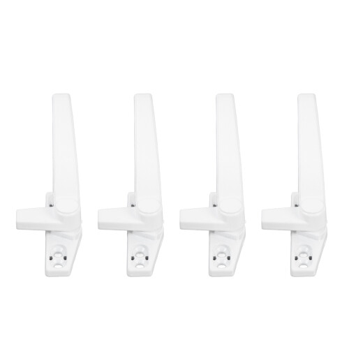 Aluminum Alloy Window Handle for Flat Open External Push Casement Security Lock Hardware Left White