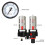 PT1/2 Luftkompressor Filterfalle Öl-Wasser-Separator Kit, 40µm, 60CC Wasserbehälter 12
