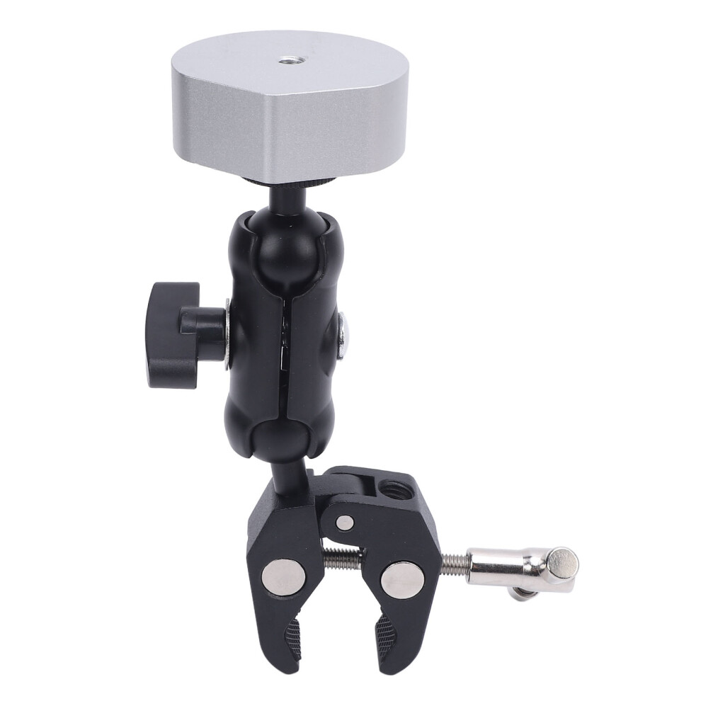 Satellite Clamp Bracket Adapter Set Aluminum Alloy Adjustable Clamp Bracket Kit For Mini For Rv Pole Yacht Silver 4941324157017
