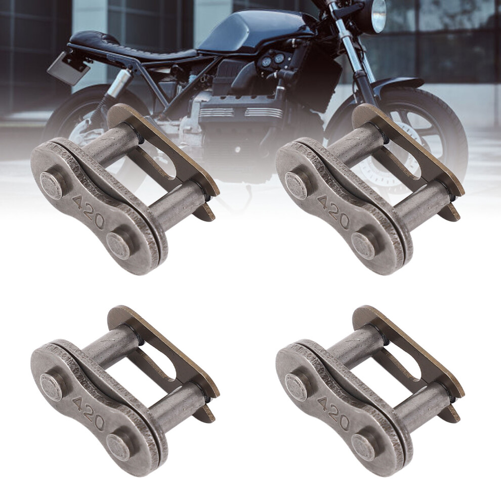 10Pcs 420 Chain Link Connector Manganese Steel Quick Release Motorcycle Chain Link Drive Connector Replacement 4641324156965