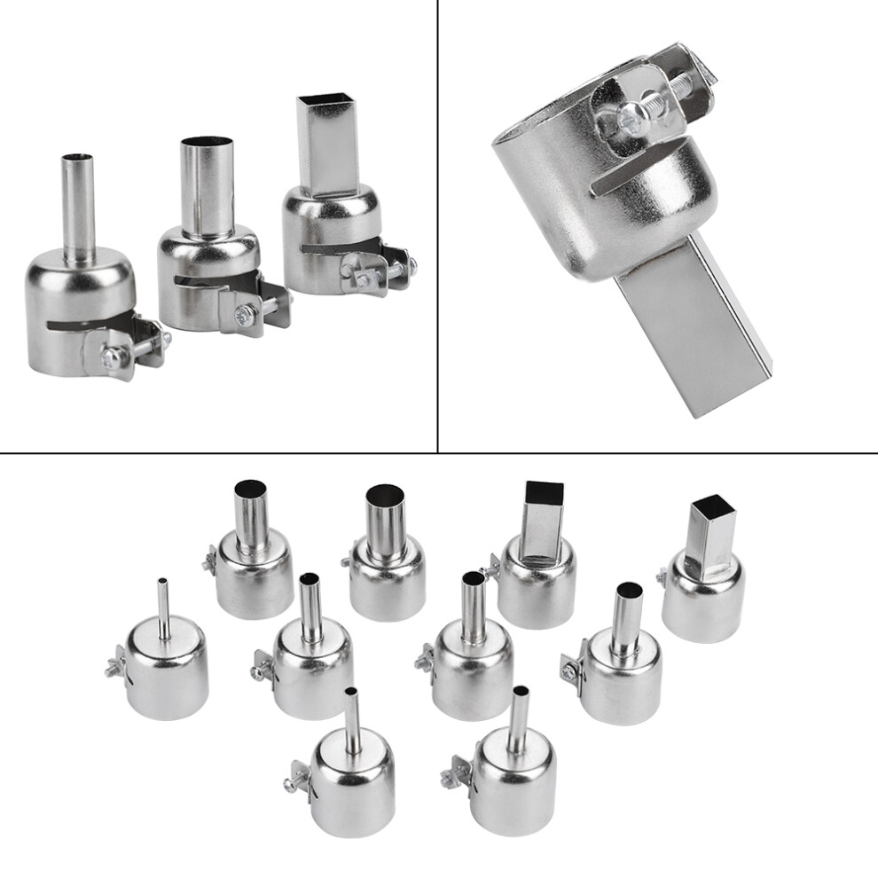 10Pcs Heat Gun Nozzle For 850 Hot Air Soldering Station Round & Square Nozzle 4951324157542