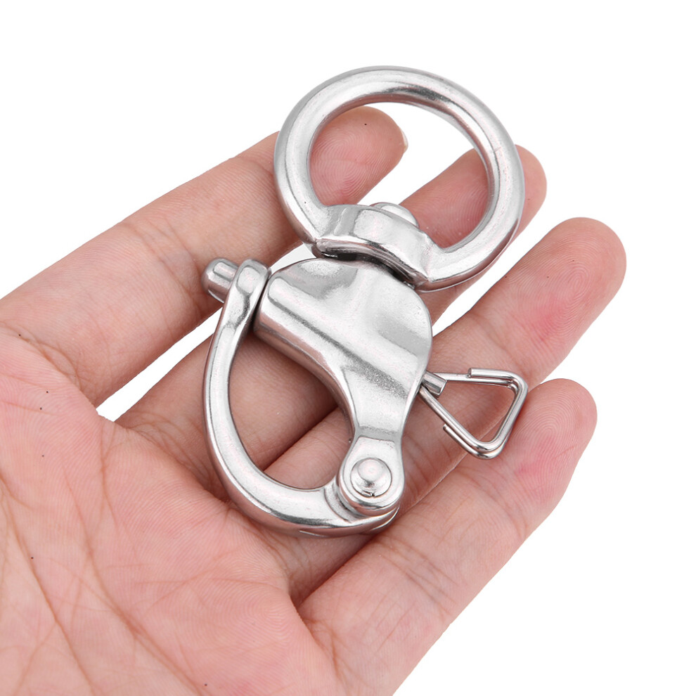 2Pcs Snap Shackle Stainless Steel 316 Buckle Brace Ring Useful Tool Round Ring Shackle 76Mm 8141324158380