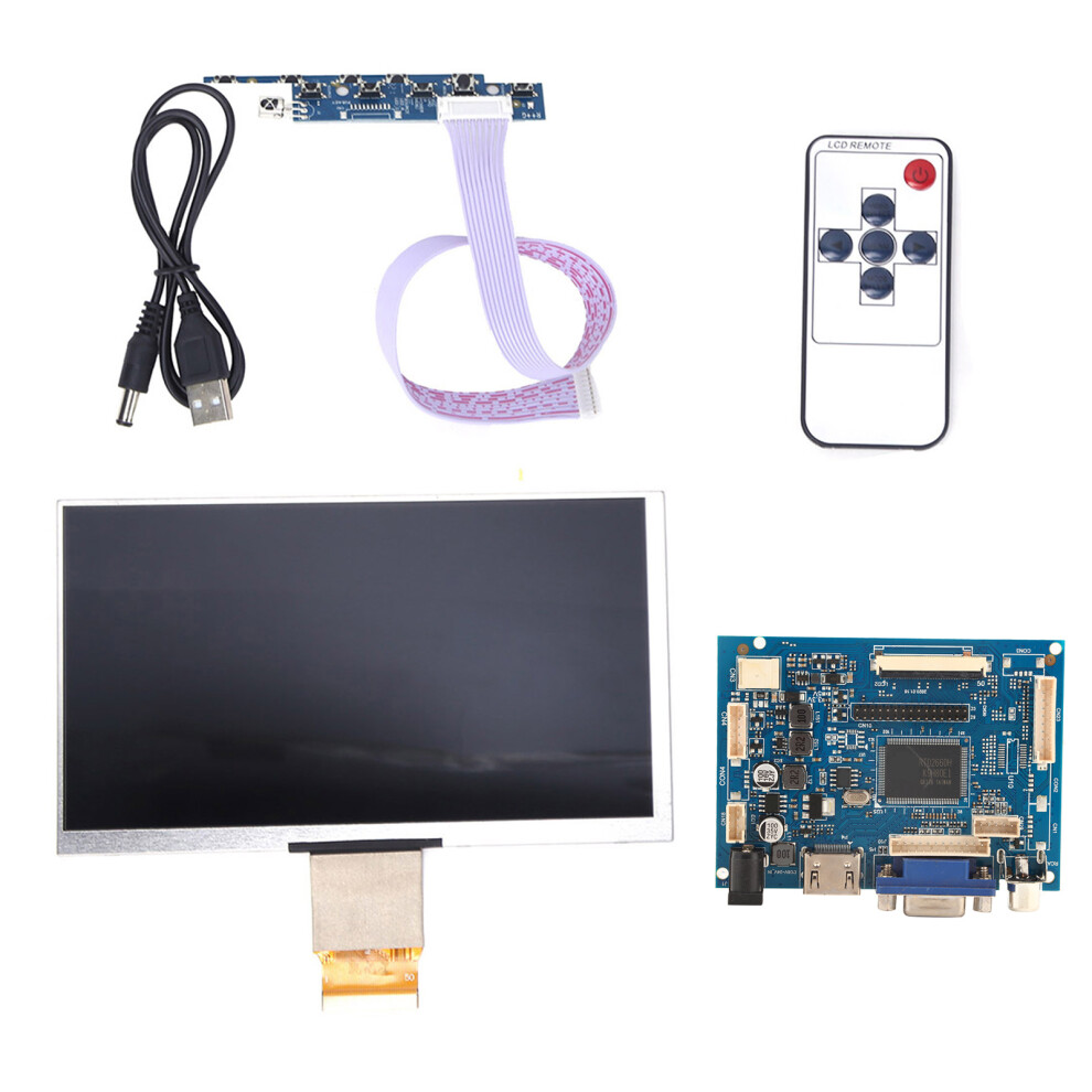 7 Inch Lcd Tft Display 1024*600 Hdmi Vga Monitor Screen Kit For Raspberry Pi 3/2 9401324158063