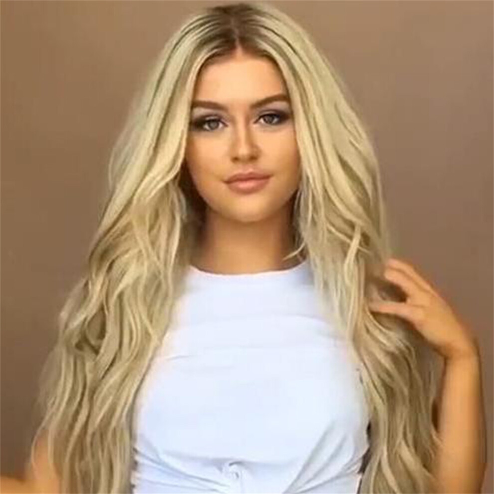 Unisex Women's Wig Long Blonde Curly Wavy Synthetic Hair Heat Resistant Party Cosplay Wig