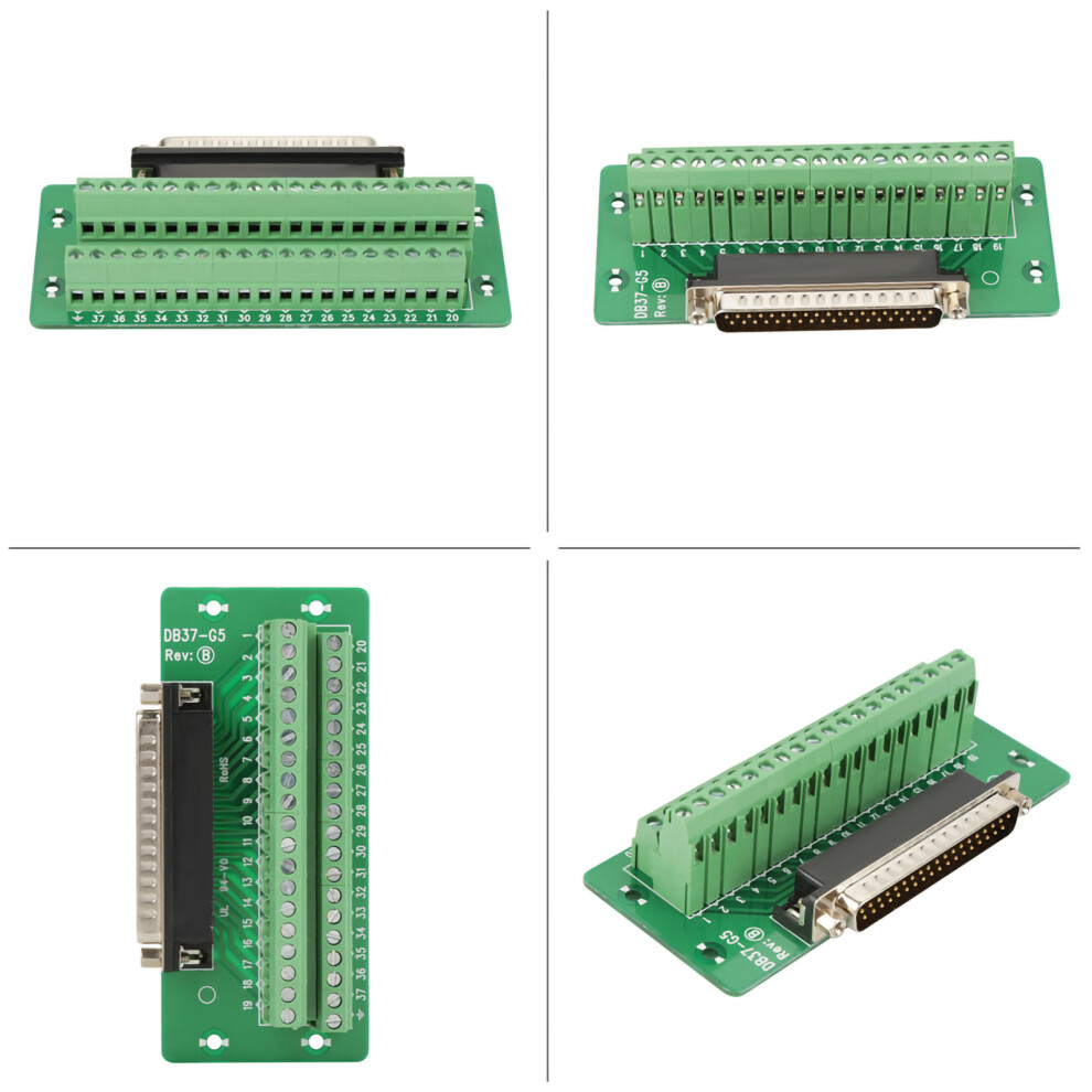 Db37 Din Rail Mount Interface Module Connector Terminal Breakout Board(Male Head) 3791324160705