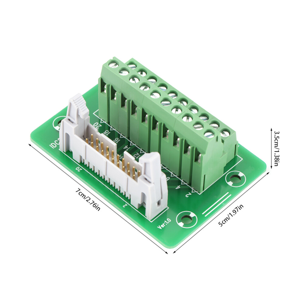 Idc20p 20Pin Male Header Breakout Board Terminal Block Connector Plc Interface With Bracket 3331324160482