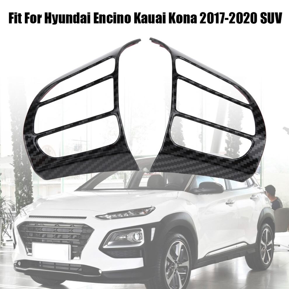 Car Steering Wheel Cover Frame Trim For Hyundai Encino Kauai Kona 2017-2020 Suvï¼Carbon Fiberï¼ 3101324161716