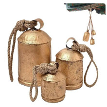 3 Giant Harmony Cow Bell Large Vintage Handmade Rustic Lucky Christmas