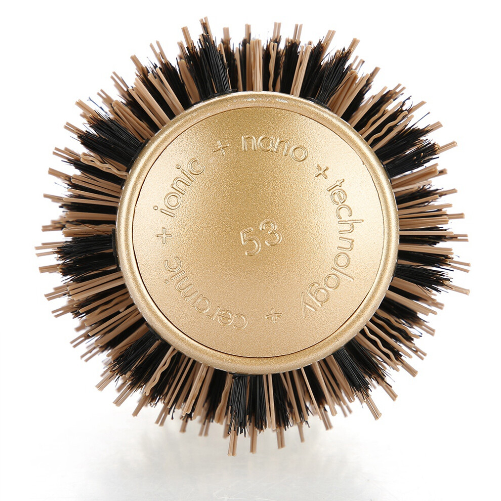 Unisex Professional Anti Static Round Hair Comb Salon Styling Brush Twill Nylon Broach(53Mm)
