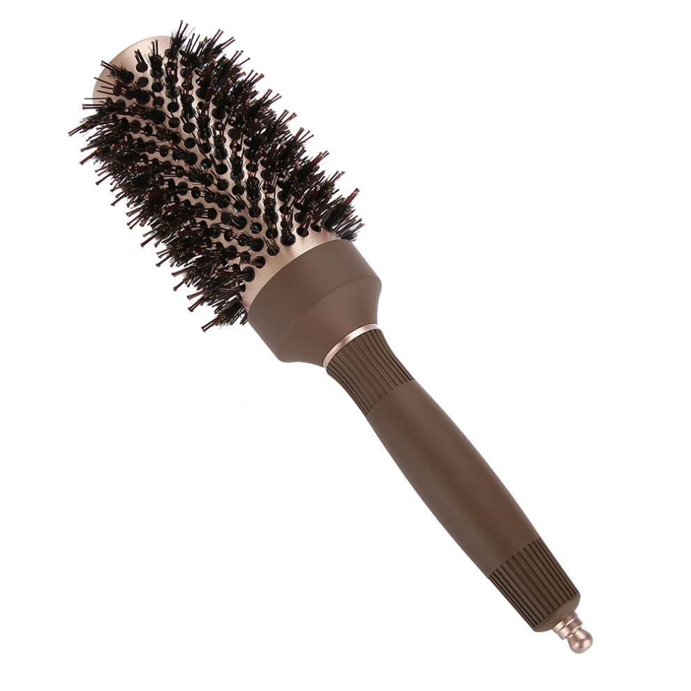 Unisex High Quality Anion Anti Static Round Hair Comb Salon Styling Brush Coffee(43Mm)