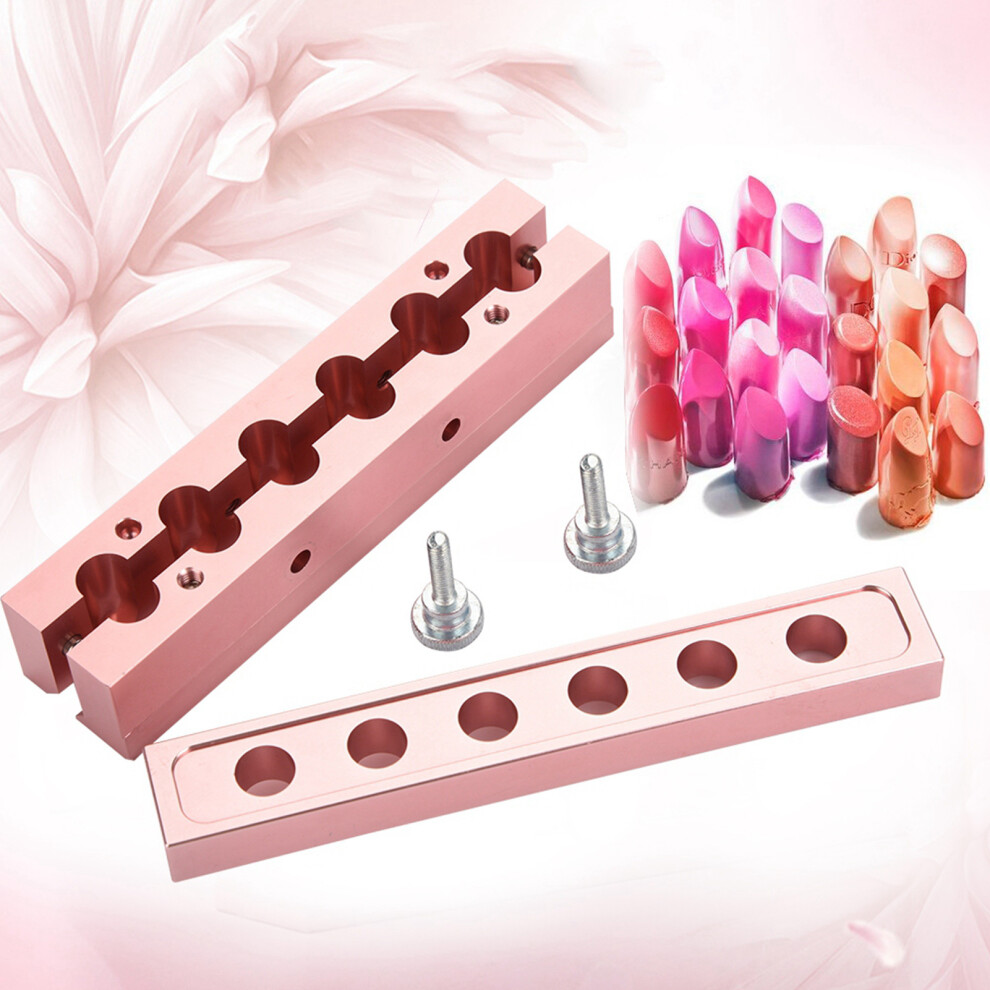 Gold 12.1 Diy Lipstick Mold Aluminum Alloy Rose Dual Uses Lip Balm Maker Tool (6 Holes)