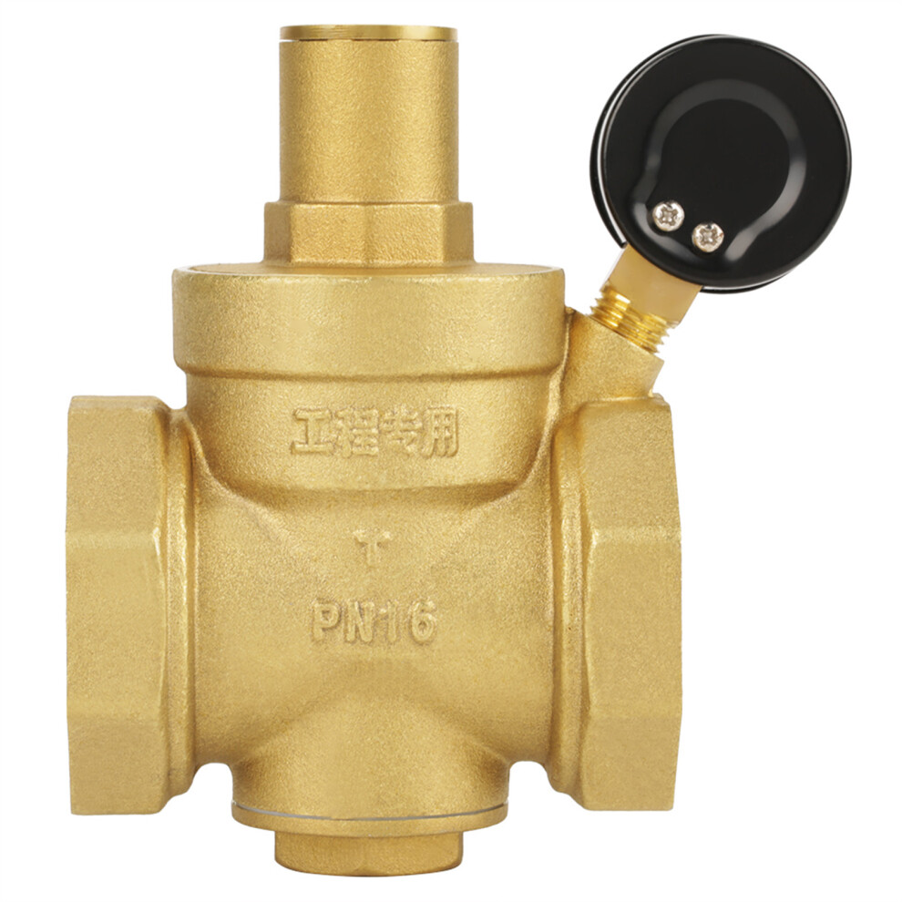 BSP DN50 Brass Water Pressure Reducing Valve with Adjustable Gauge Flow
