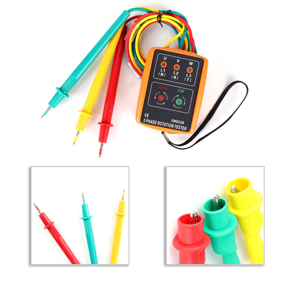 Sm-852B 3-Phase 60V~600V Ac Sequence Order Rotation Indicator Tester 20Hz-400Hz 8771324166582