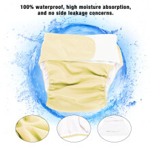 Adult Cloth Diaper Reusable Washable Adjustable Large Nappy Yellow102