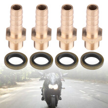4Pcs Motorcycle Oil Cooler Oil Cooled System M8 Hollow Screw Adapter Fitting M10 * 1.0mm