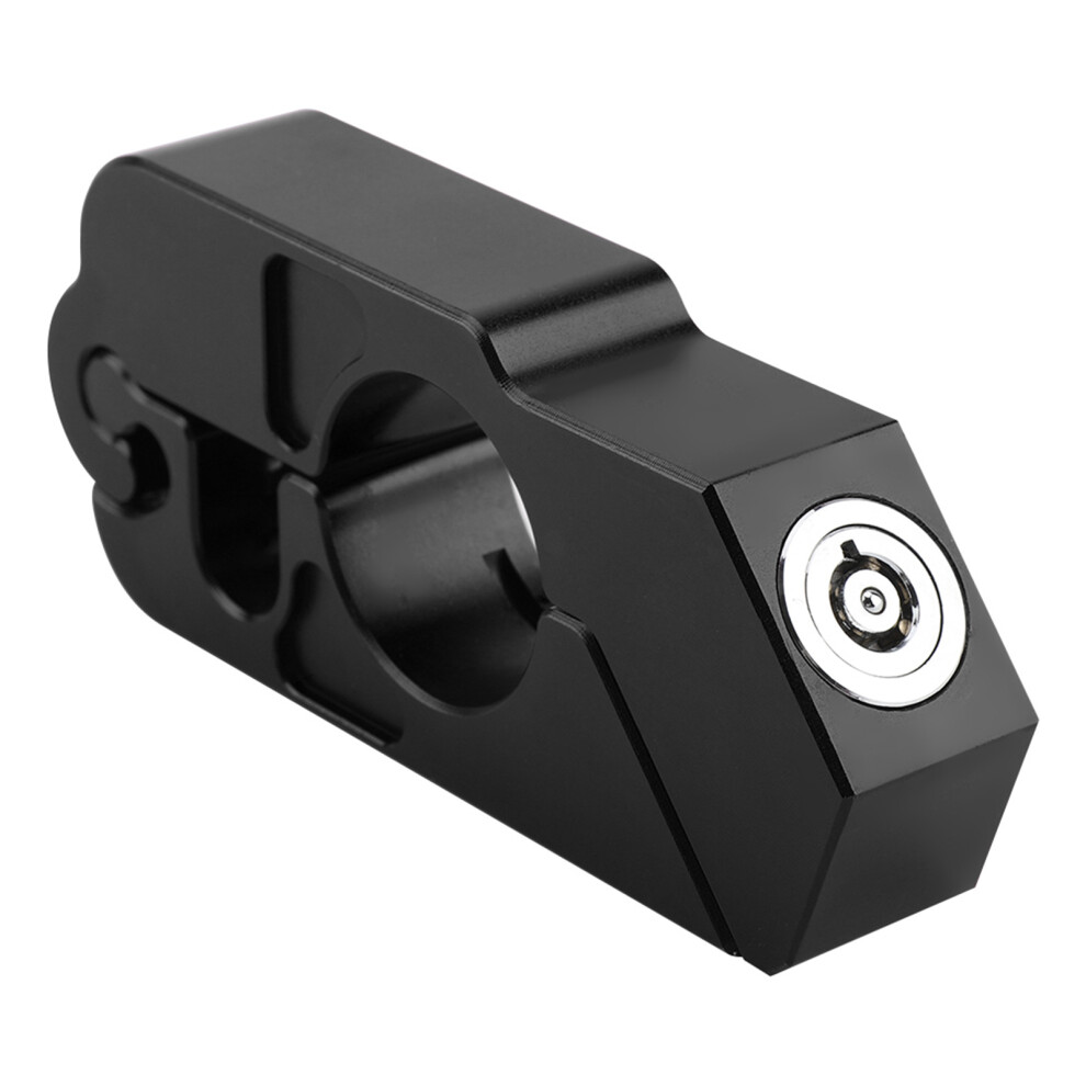 Universal Cnc Aluminium Alloy Motorcycle Handlebar Brake Lever Lock Vehicle Security (Black) Black 9391324168356