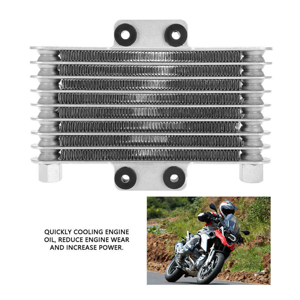 Aluminum 125Ml Engine Oil Cooler Cooling Radiator For 125Cc-250Cc Motorcycle Atv Silver 7601324172522