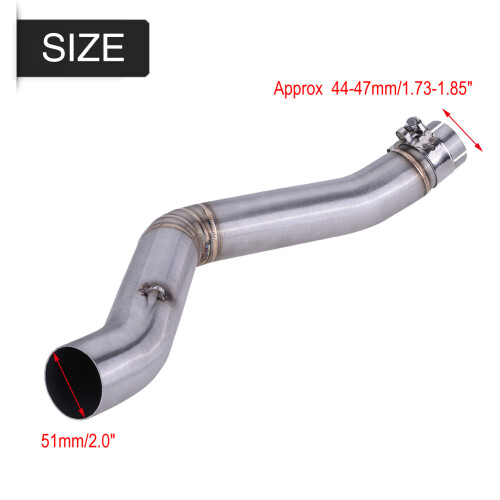 Motorcycle Modification Exhaust Vent Middle Link Pipe for Benelli TRK 502 2