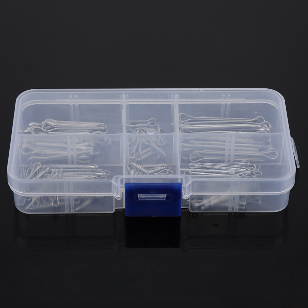 175Pcs Set 5 Kinds Of Zinc Alloy Metal Split Cotter Pins Assortment Kit Fastener Hardware 4661324173298