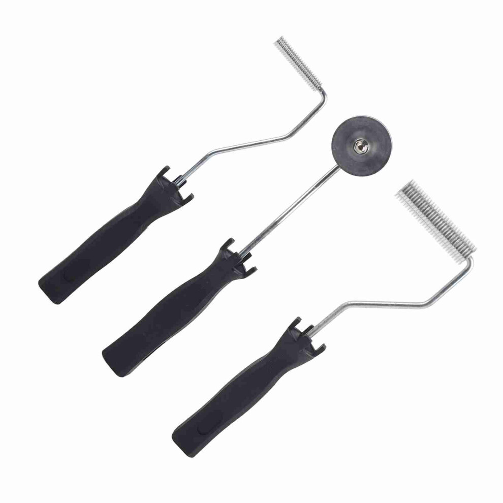 Aluminum Alloy Fiberglass Bubble Laminating Roller Abs Handle For Grp Frp Resin Work (3Pcs/Set) 3661324173411