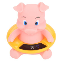 Baby-Badethermometer Rosa Schwein Schwimmendes Tier Temperaturanzeige 8,5 cm
