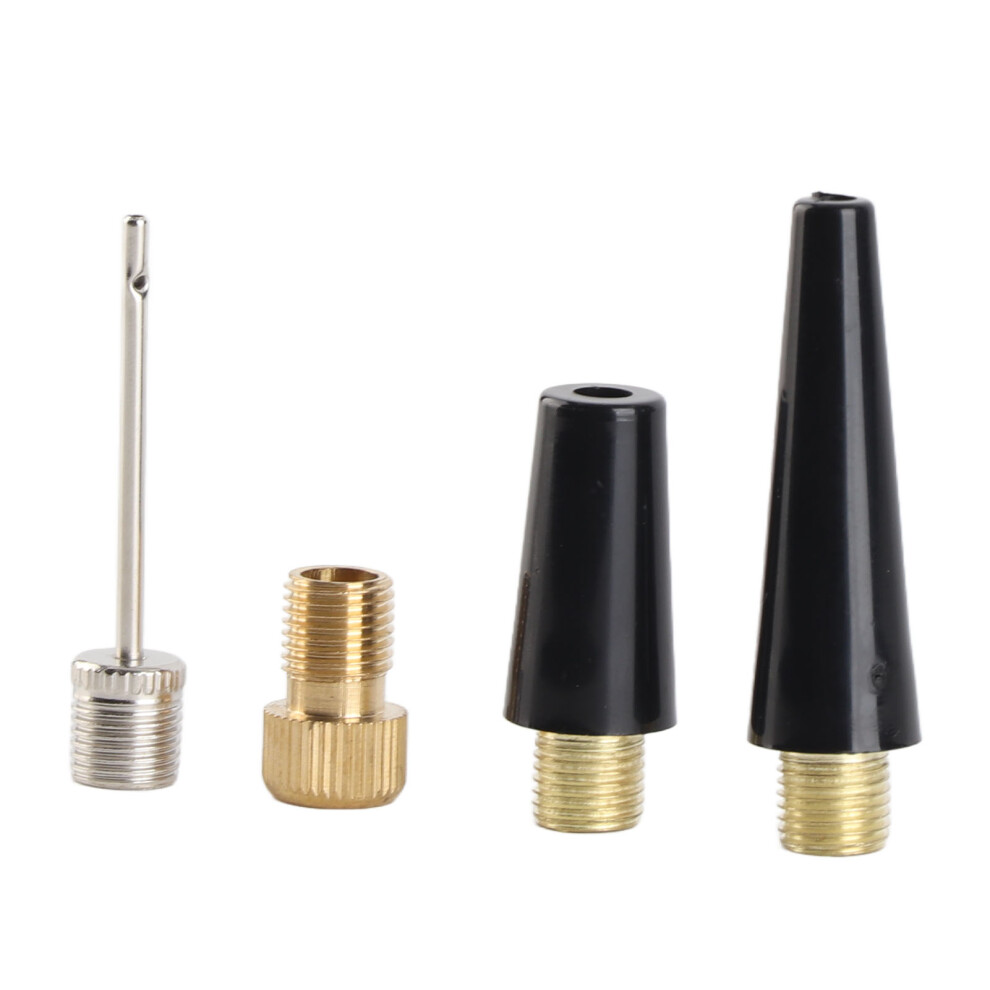 4Pcs 1 Set Basketball Needle Nozzle Adapter Kit Ball Inflation Pump Needle Fv Adapter Kit Tire Inflating Kit 7891324175474