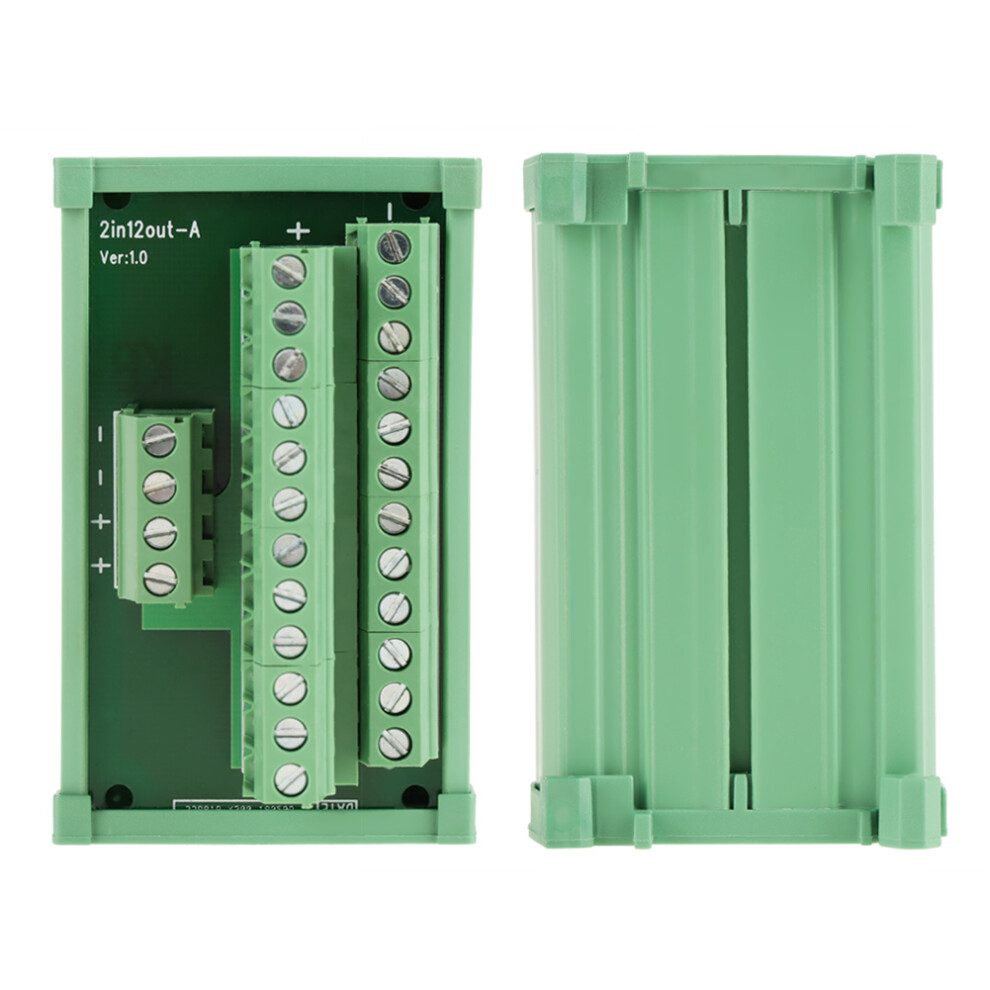 12 Position Power Distribution Din Rail Mount Interface Module Breakout Board 5021324175552