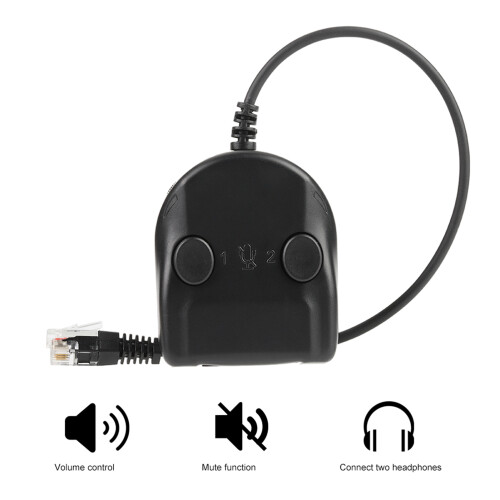 Crystal Headset Telephone Training Box Splitter Adapter Volume Control Intelligent Sound Closed 2