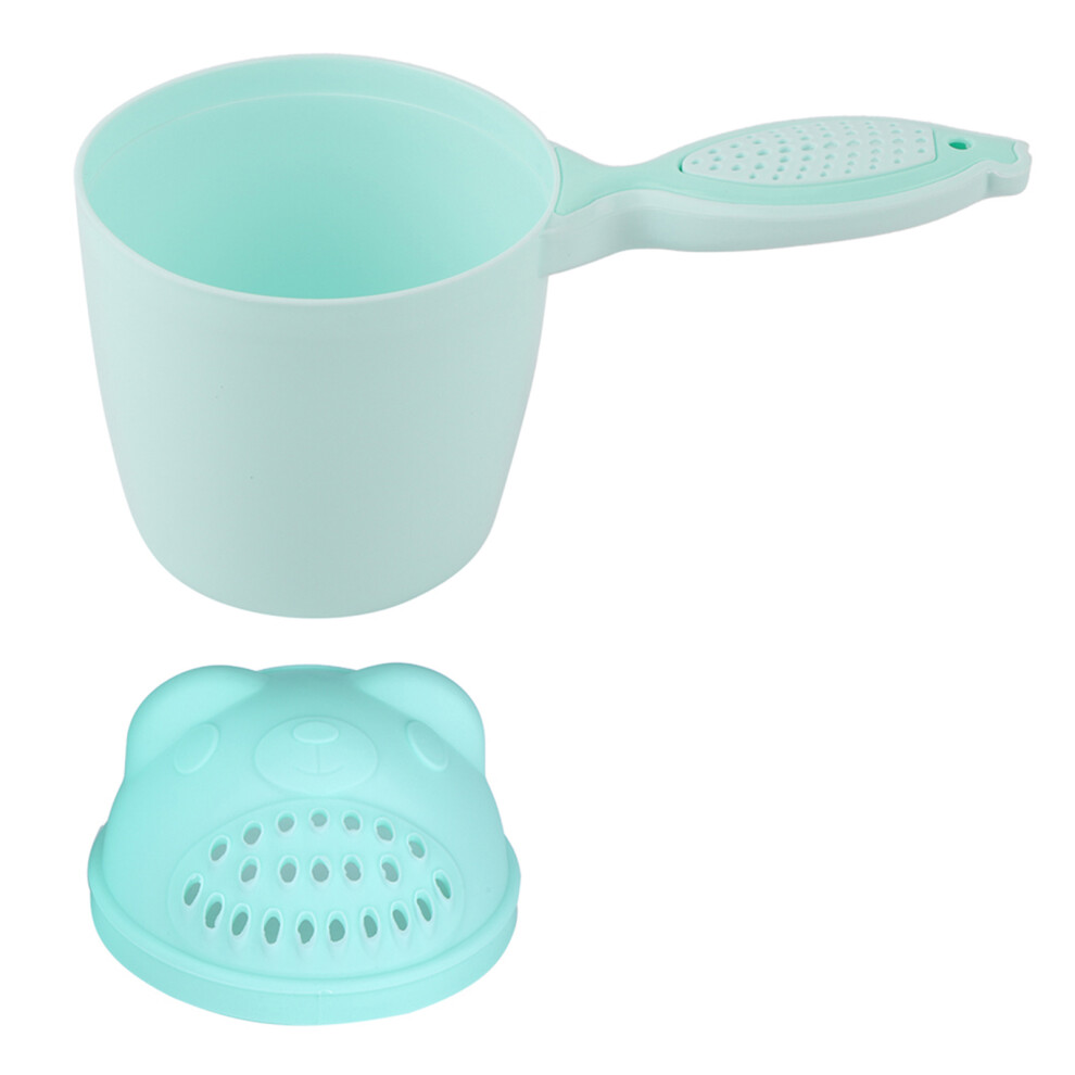 Baby Shampoo Cup Cute Kid Wash Hair Bathing Flusher Protection Eye(Green) Green