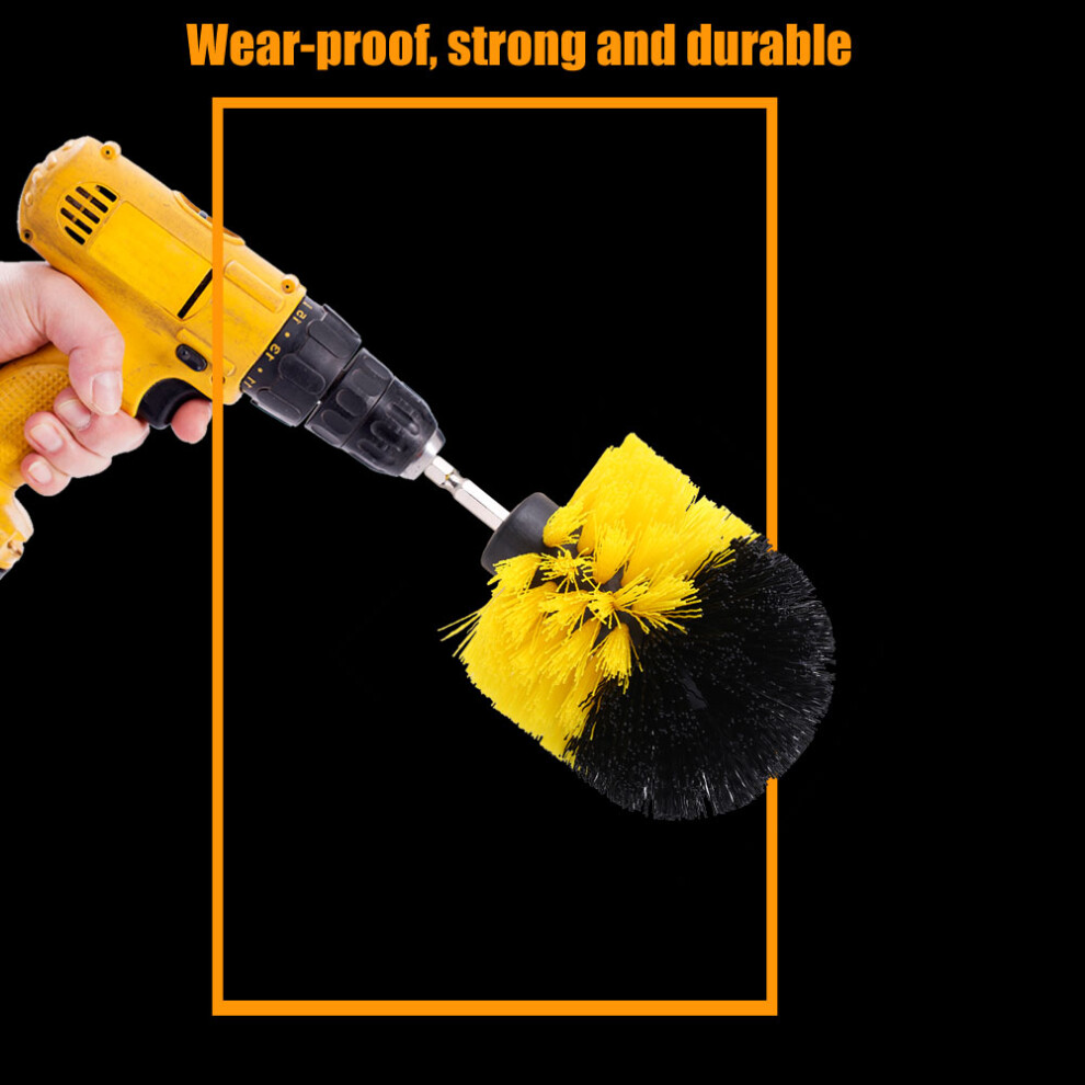 Tile Grout Cleaner Bathtub Toilet Brush PP Bristles Drill Attachment Cleaning Tool(#2)-image-OPC-PHWFHPB-NEW