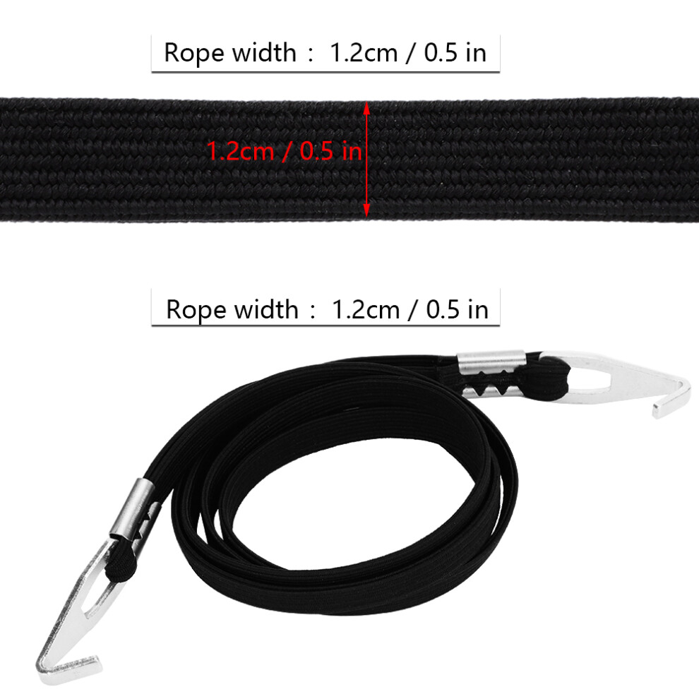 Duuti Luggage Strap Stretch Elastic Tension Belts With Hooks Bikes Rope Outdoor Hanging (Black) 3391324177149