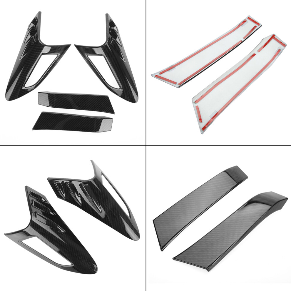 4Pcs Carbon Fiber Style Rear Back Lamp Tail Cover Trim For Toyota Chr Light 8781324178430
