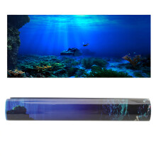 Sea-World Aquarium Hintergrundposter 122x46cm Wasserdichter PVC-Aufkleber