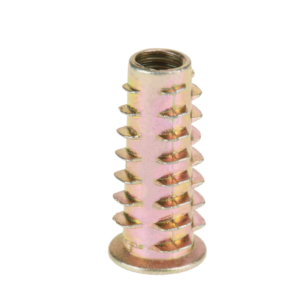 20Pcs M6*25Mm Zinc Alloy Hex Drive Head Furniture Nuts Threaded For Wood Insert 4641324180120