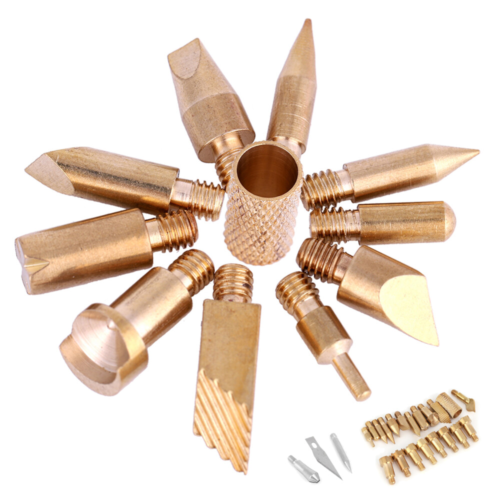 23Pcs Craft Wood Burning Pen Tips Stencil Soldering Pyrography Working Carving 5081324179288