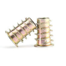 20Pcs M8 20mm Zinc Alloy Hex Drive Head Furniture Nuts Threaded for Wood Insert