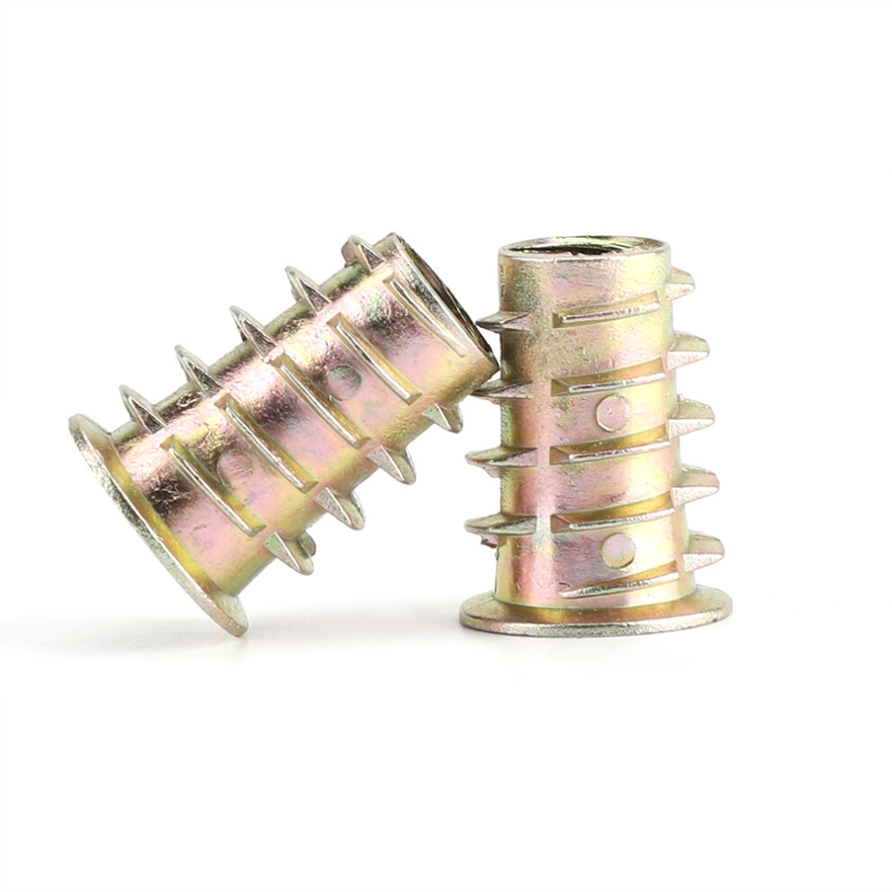 20Pcs M8 20Mm Zinc Alloy Hex Drive Head Furniture Nuts Threaded For Wood Insert 8761324180183