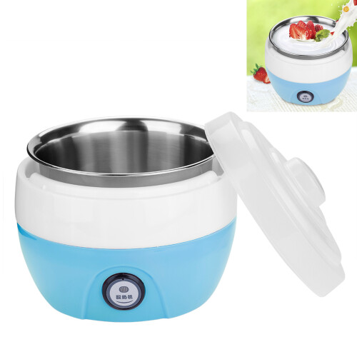 1L Household Electric Automatic Yogurt Yoghurt Maker Stainless Steel Inner Container (Blue)