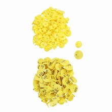 100 Stück Gelbe TPU Tier-Ohrmarken 3x2,5 cm für Rinder Schafe Schweine Ziegen