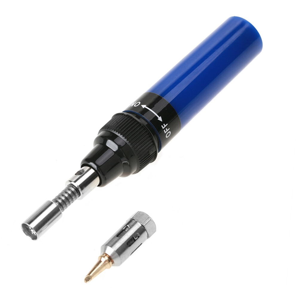 Cordless Butane Gas Blow Torch Soldering Iron Gun Welding Pen Tool 1300 (Blue) 4661324182856