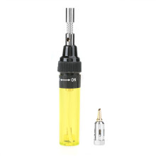 Akku-Feuerzeug mit Butangas, Lötpistole, 1300C, 8 ml, Gelb