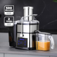 GEEPAS Juice Extractor | Digital Centrifugal Juicer Machines for Whole Fruits & Vegetables | 5 Speed Touch Control 1L Jug 2L Pomace Container
