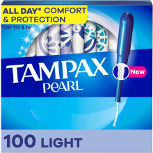 Tampax Pearl Tampons, with LeakGuard Braid, Light Absorbency