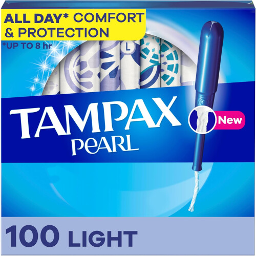 Tampax Pearl Tampons, with LeakGuard Braid, Light Absorbency