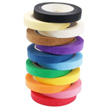 12 Rollen Maler-Abdeckband, 10 mm x 13 m, schillerndes dekoratives Washi-Klebeband, Papierband
