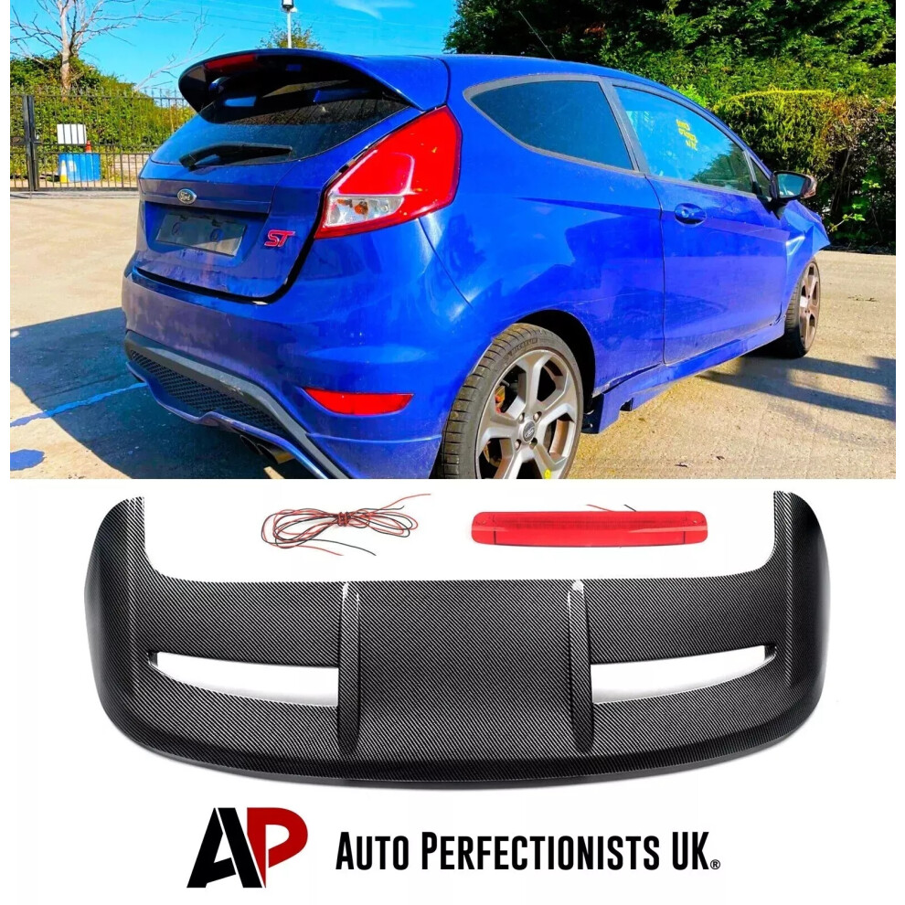 For Ford Fiesta 'St Look' Style Mk7 Mk7.5 Rear Boot Roof Spoiler Wing 5061072663055