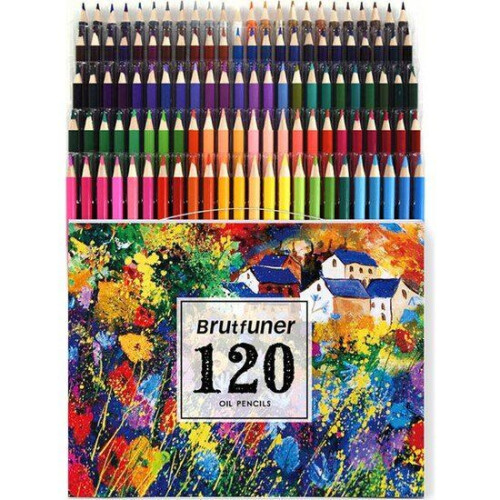 Brutfuner 120-component professional oil pastel set - common types, translated into Lithuanian: Brutfuner